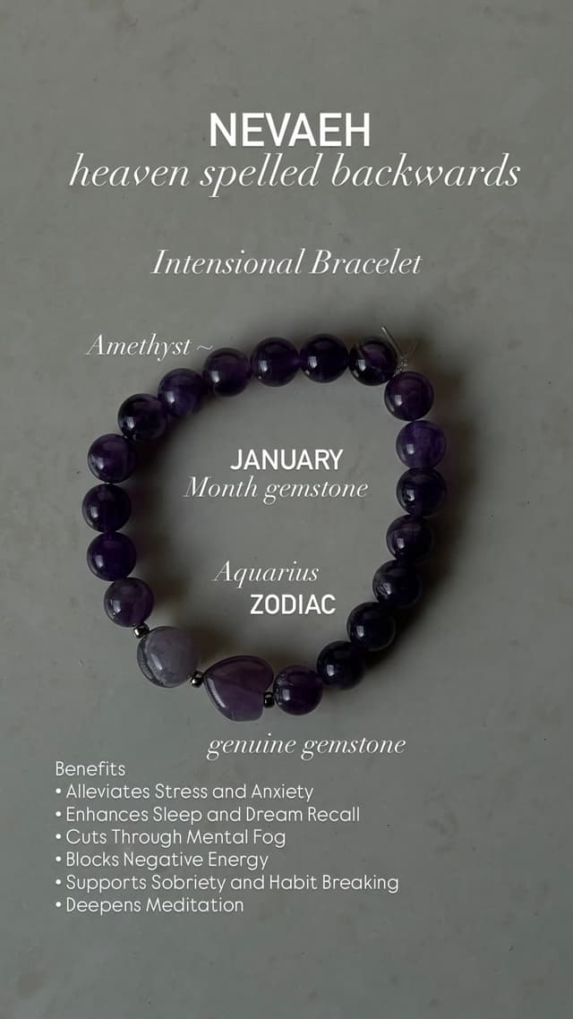 Amethyst ~ Intentional Gemstone Bracelet