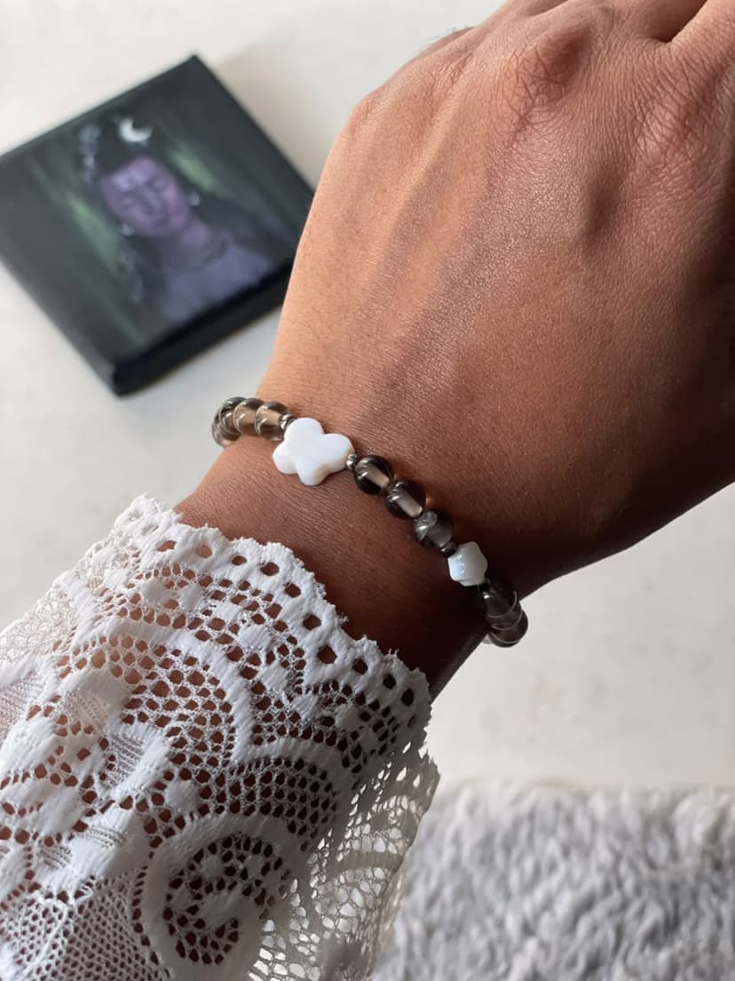Smoky Quartz ~ MOP - Healing Gemstone Bracelet
