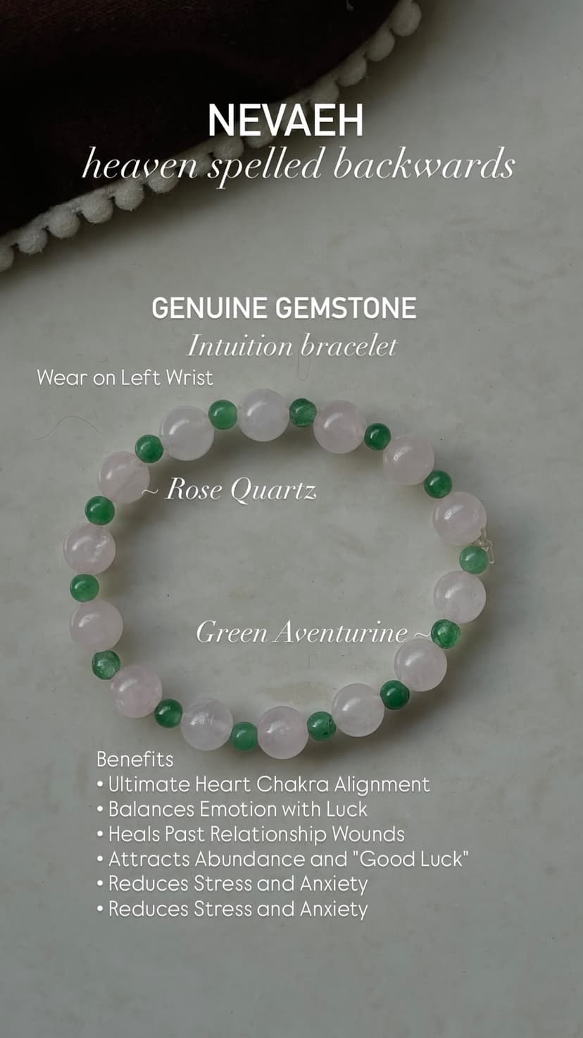 Rose Quartz ~ Green Aventurine - Healing Gemstone Bracelet