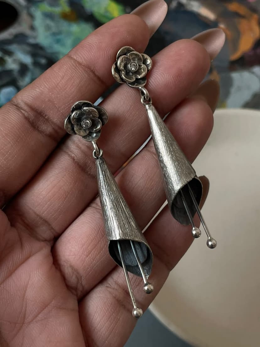 Nocture Bloomfall Earrings ~ Silver 925