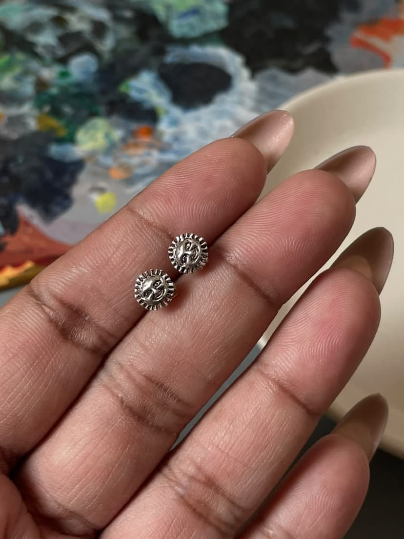Solstice Sun Studs ~ Silver 925 925 hallmarked
