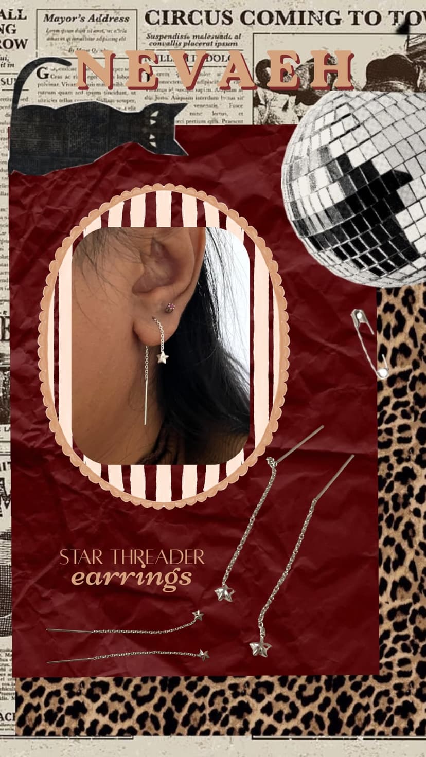 Starfall Threader Earrings ~ Silver 925